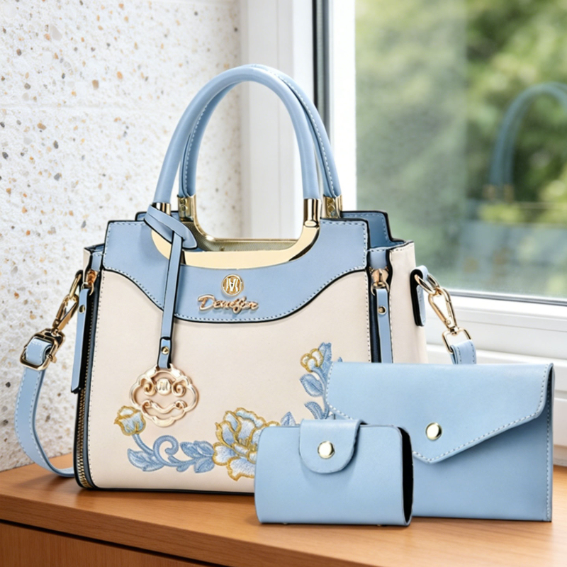 Women Bags For Work - Набор из 3 высококачественных вышитых сумок,