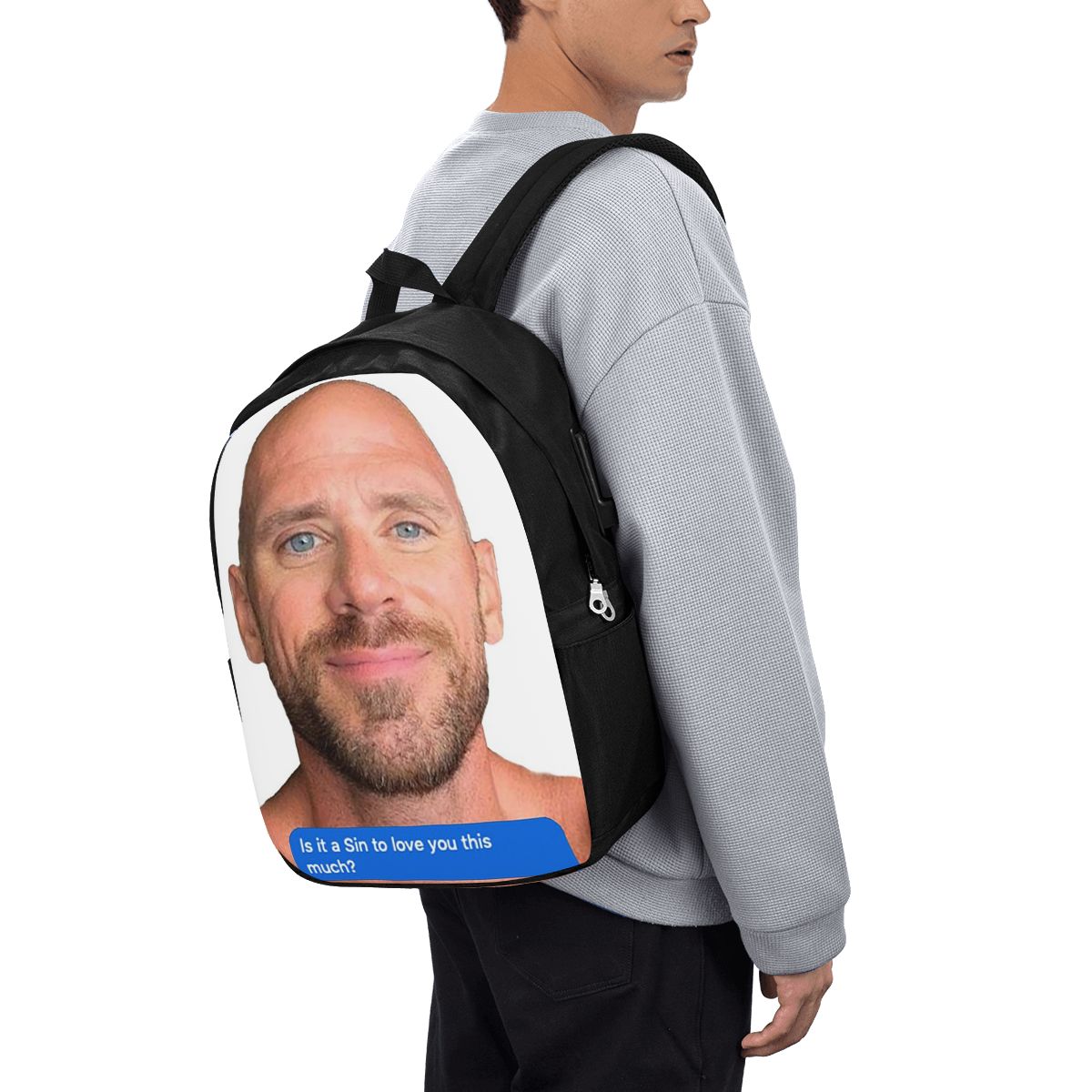 Women Bags For Laptop - Рюкзак Johnny Sins Flirty Text Bubble,