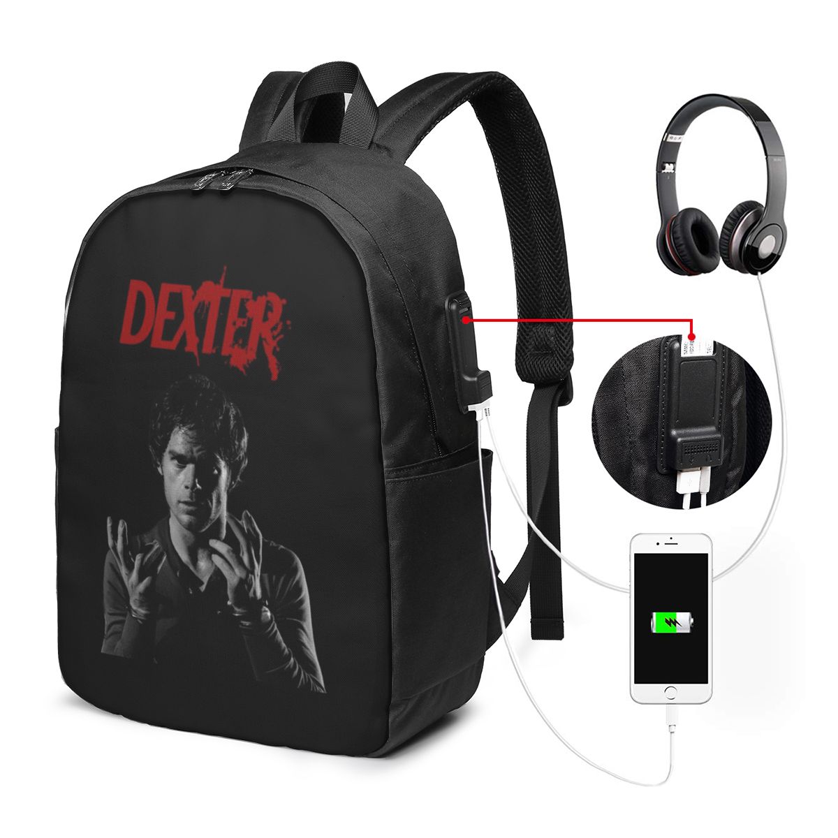 Women Bags For Laptop - Рюкзак для ноутбука Movie Dexter Morgan,