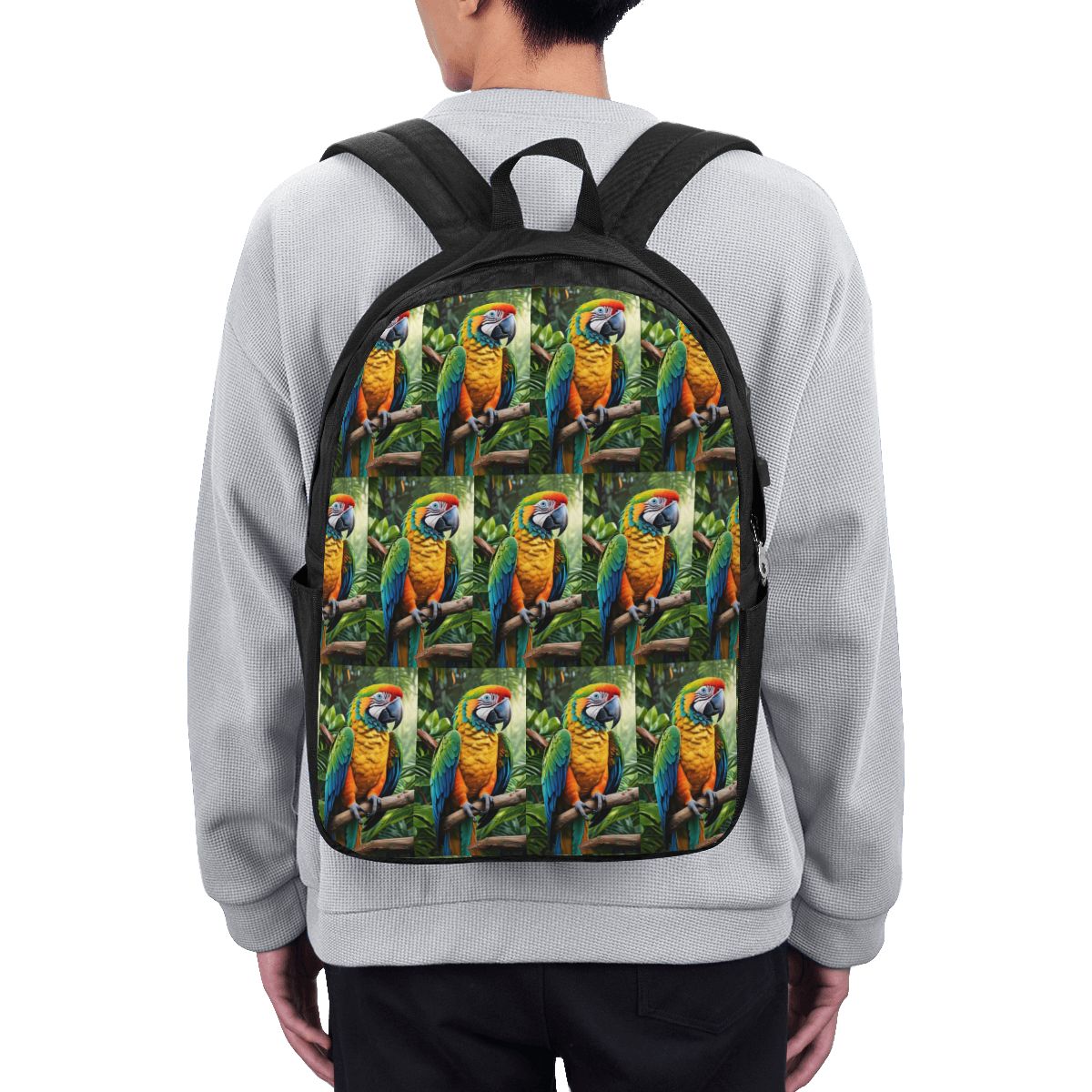 Women Bags For Laptop - Симпатичный рюкзак с изображением попугаев-акари, дорожная