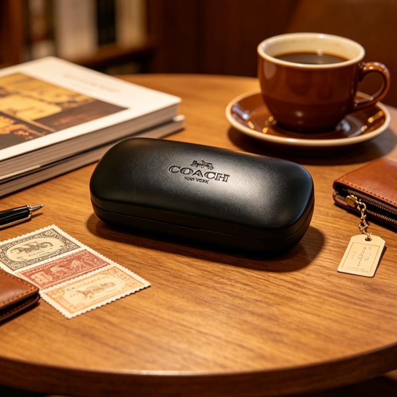 Women Bags Coach - Черный жесткий футляр для очков COACH,