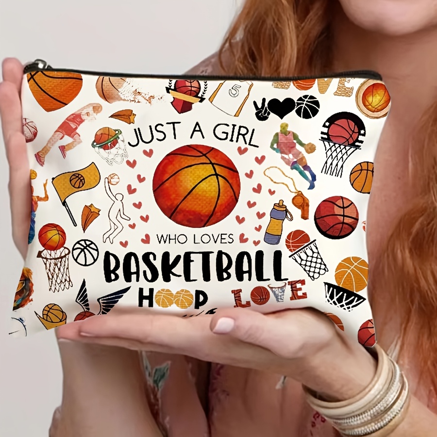 Women'S Best Bags For Travel - Косметичка-несессер Just A Girl Basketball Patters