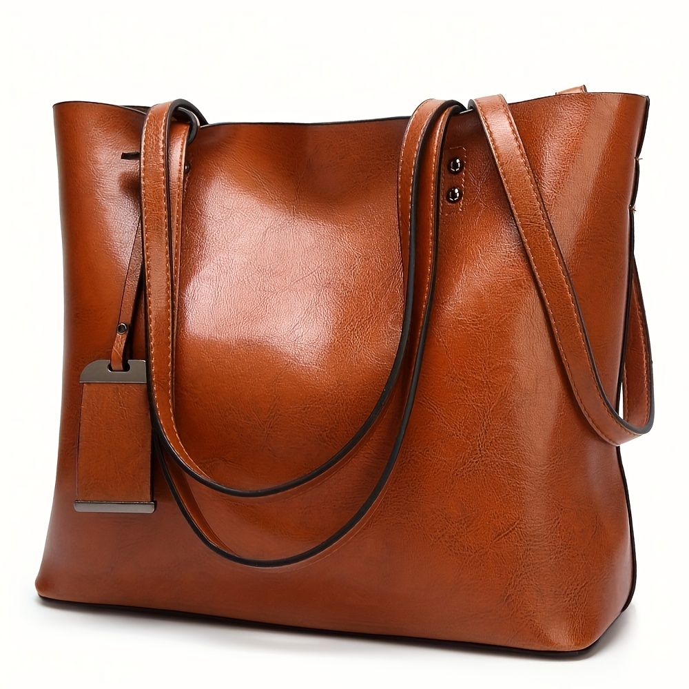 Women Bags For Work - Модная классическая кожаная женская сумка-тоут в