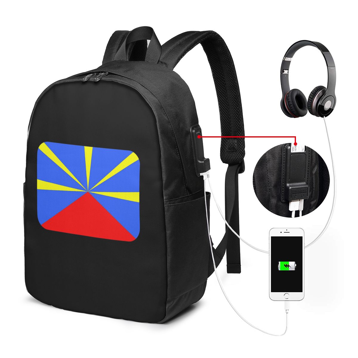 Рюкзак с флагом острова Реюньо – обзор и цена Women Bags For Laptop