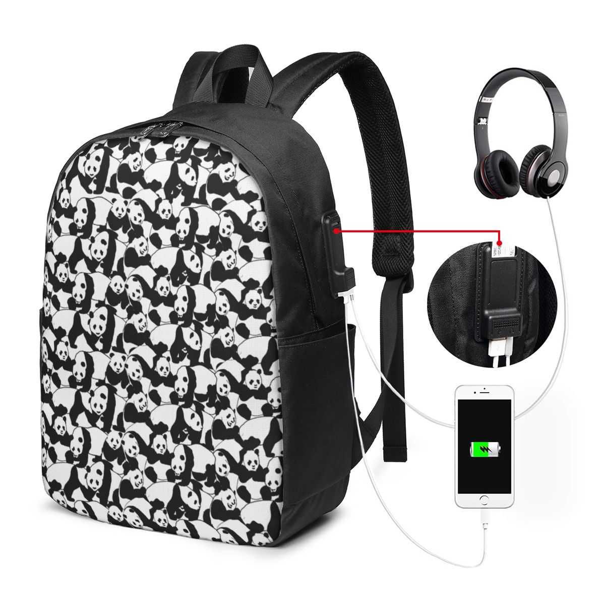 Рюкзак с рисунком панды, дорож – обзор и цена Women Bags For Laptop